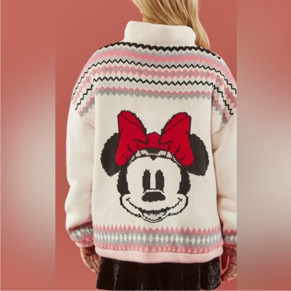 NWT Disney F21 Minnie zipper up sweater jacket